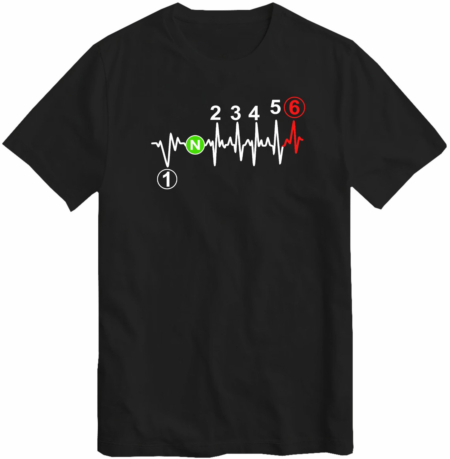 Motorcycle Gear Up Down - T-Shirt da Motociclista 1N23456 con Grafica
