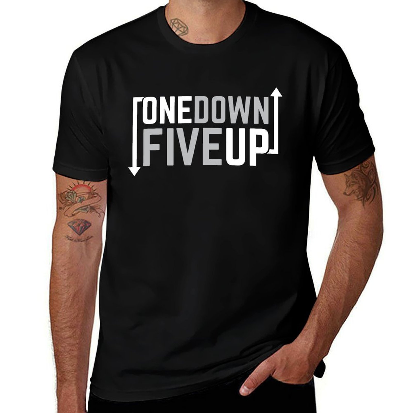 Motorcycle Gear Up Down - T-Shirt Moto con Stampa del Cambio