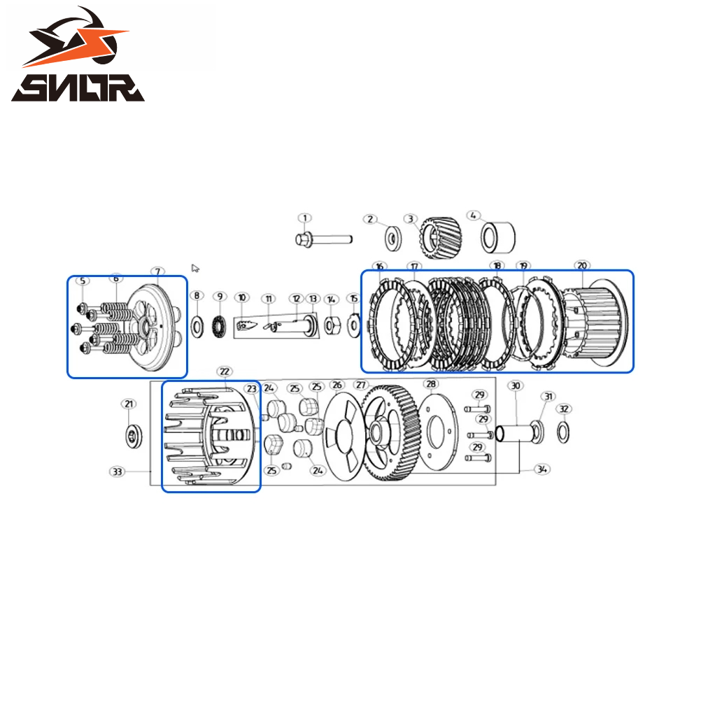 SNOR Gruppo Frizione Moto con  - Gear Clutch Motorcycle recensione e prezzo